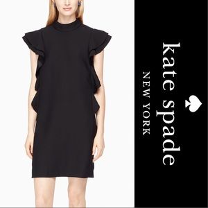 Kate Spade Satin Crepe Flutter Sleeve Mini